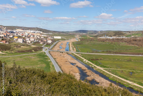 Basaksehir corridor is the transition point between Kucukcekmece lake and Sazlibosna Dam of Istanbul Canal project in Istanbul, Turkey