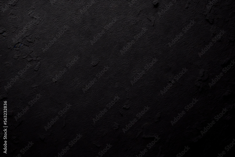 background of black plaster textured wall