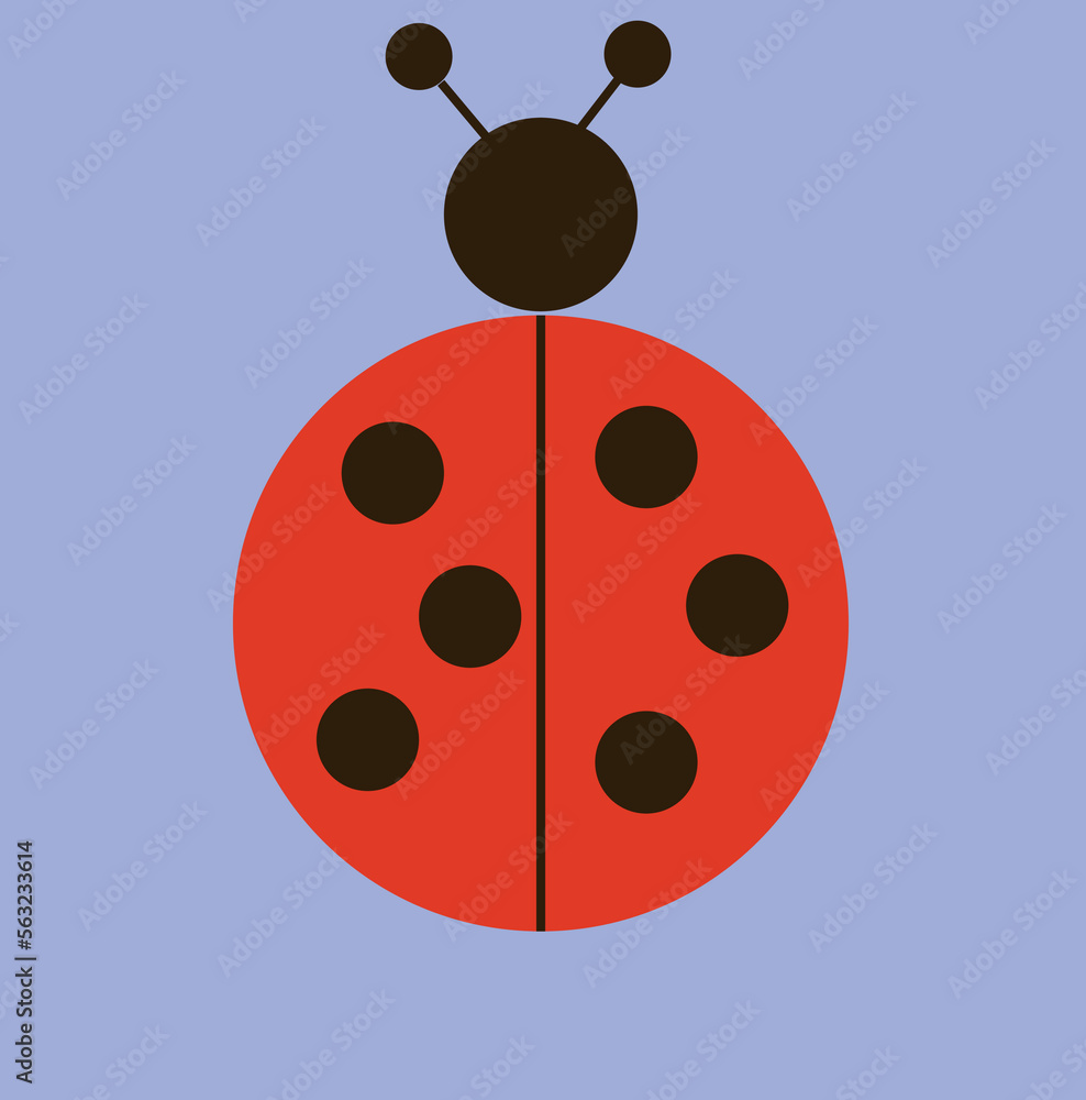 Obraz premium ladybug on a blue background