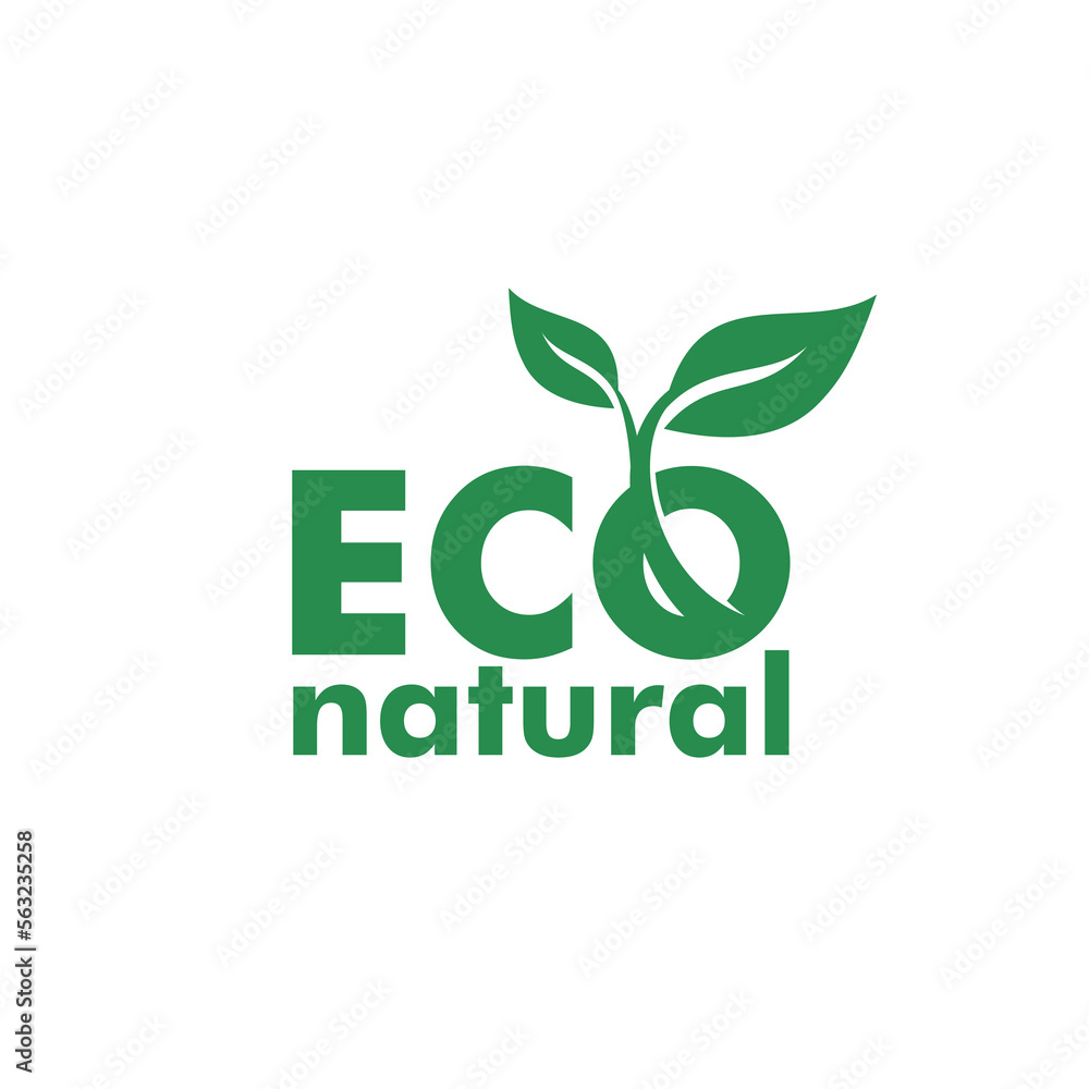 Fototapeta premium Flat nature concept logotype, Organic logo design