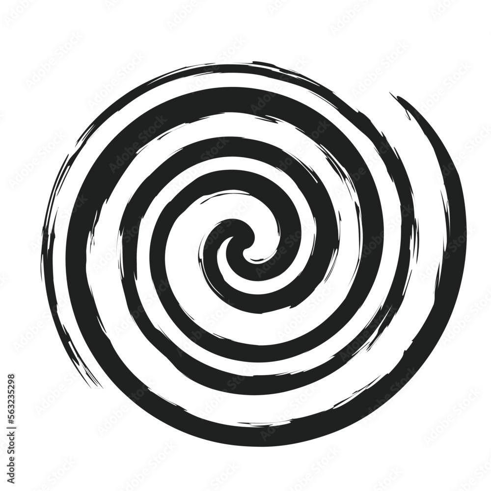 Naklejka premium Cicular brush stroke vector illustration