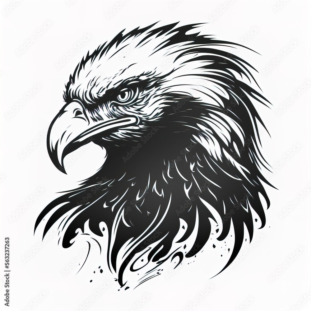 Obraz premium An Eagle illustration. Generative AI