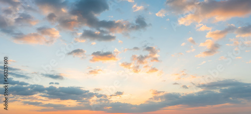 Sunset sky for background or sunrise sky and cloud at morning.