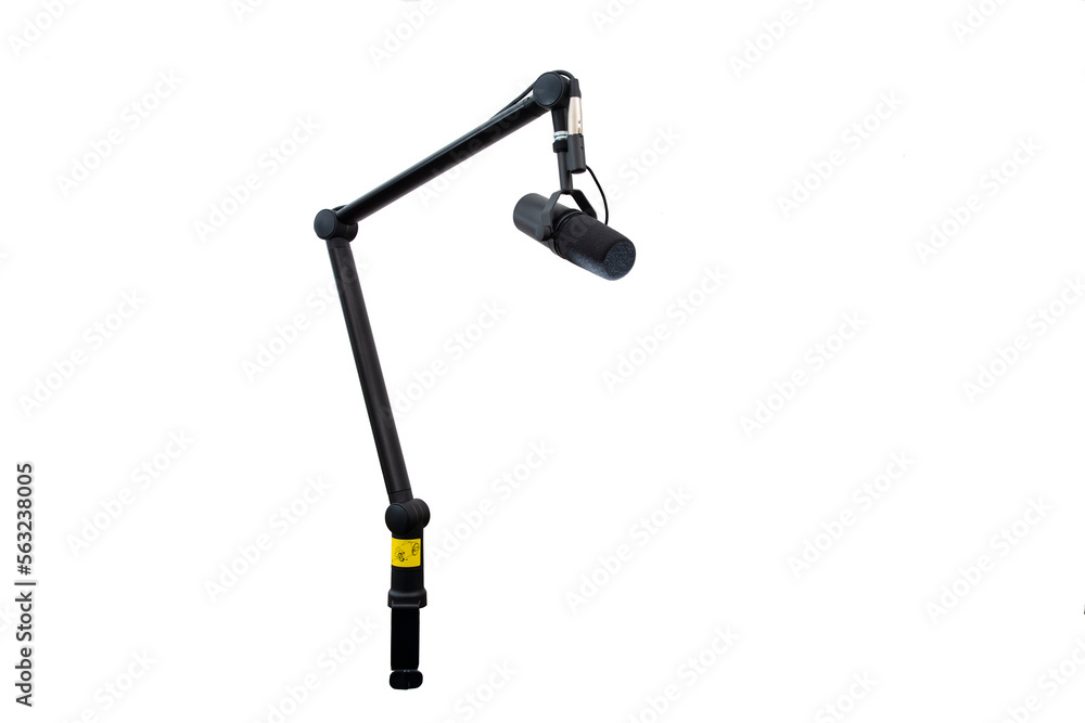 bulb isolated on white background, microphone. bulb isolated on white background, microphone.