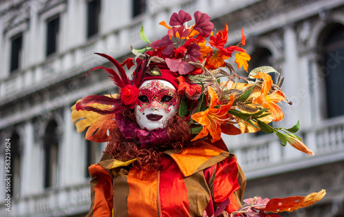 the lively colors of the Venice Carnival in Piazza San Marco