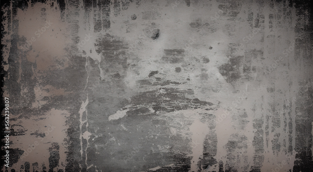 Fototapeta premium Grunge Concrete Wall Textures: Photorealistic Background Textures with Dark Edges