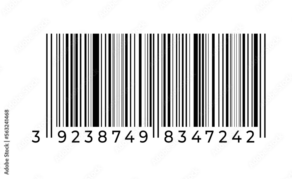 Barcode on white background. Vector illustration Barcode on white background. Vector illustration