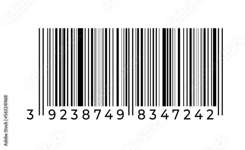 Barcode on white background. Vector illustration