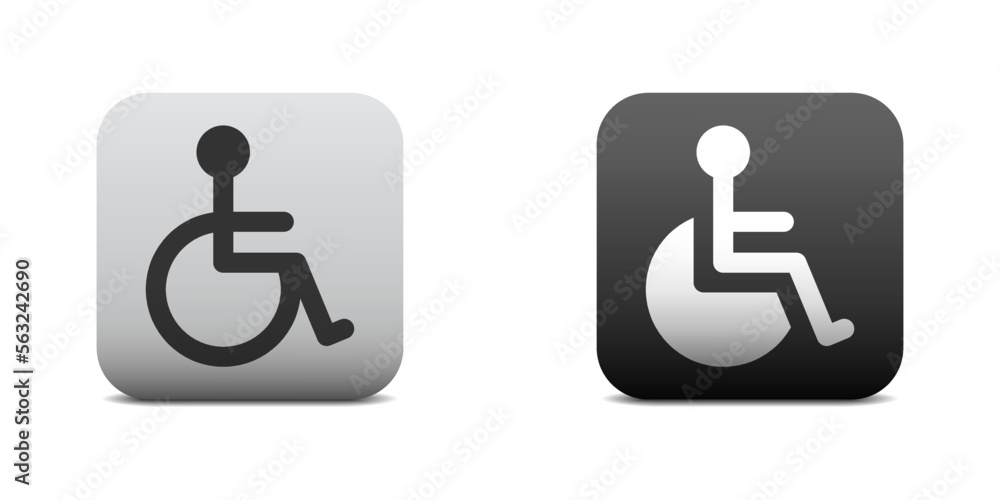 Wheelchair icons set. Vector illustration. Wheelchair icons set. Vector illustration.