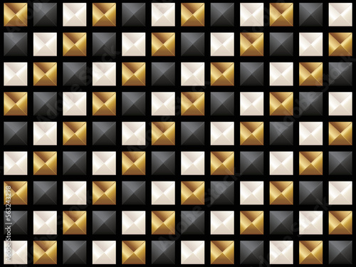 ピラミッドスタッズの背景　横位置　ゴールド