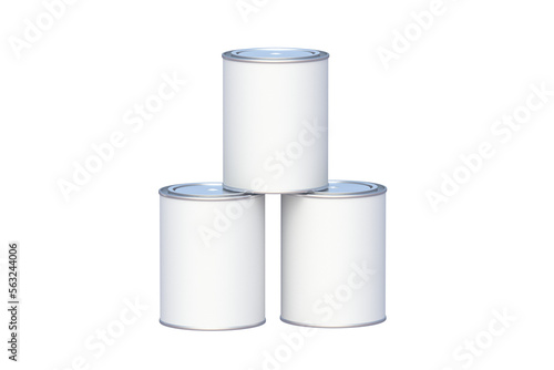 Wallpaper Mural Paint cans isolated on white background. 3d render Torontodigital.ca