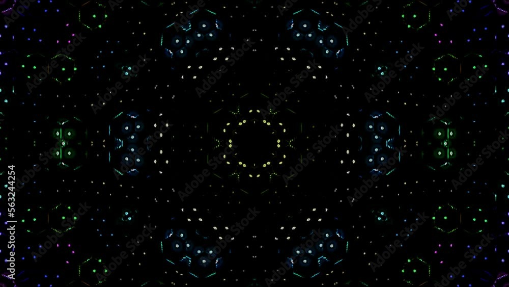 Abstract Kaleidoscope pattern with full colors. Magic mandala. 4k Abstract Kaleidoscope pattern with full colors. Magic mandala. 4k