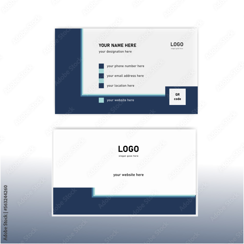 Business card design, template, vector design. concept, blue and white business card design. Business card design, template, vector design. concept, blue and white business card design.
