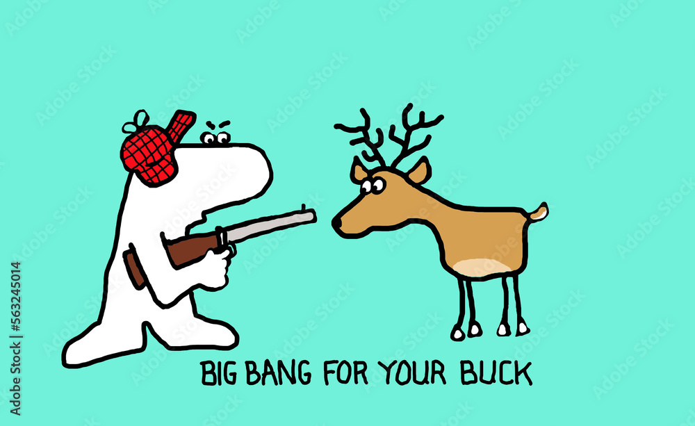 Idiom - More bang for your buck(s) illustration