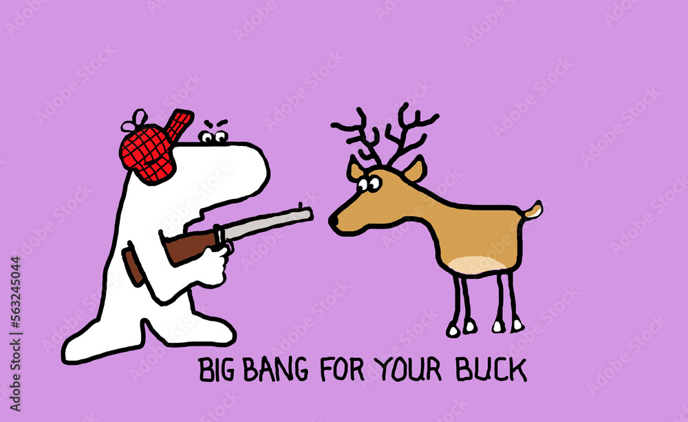Poster Bang for your buck - idiom cartoon – Wall Art | UkPosters