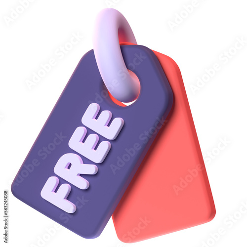 Quadro su tela Free in 3D render for graphic asset web presentation or other