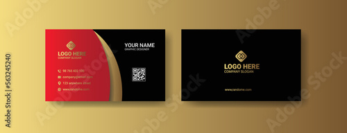 Luxury, premium golden gradient modern business card template layout design