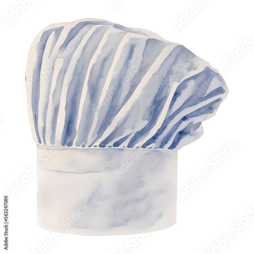 chef hat digital drawing with watercolor style illustration