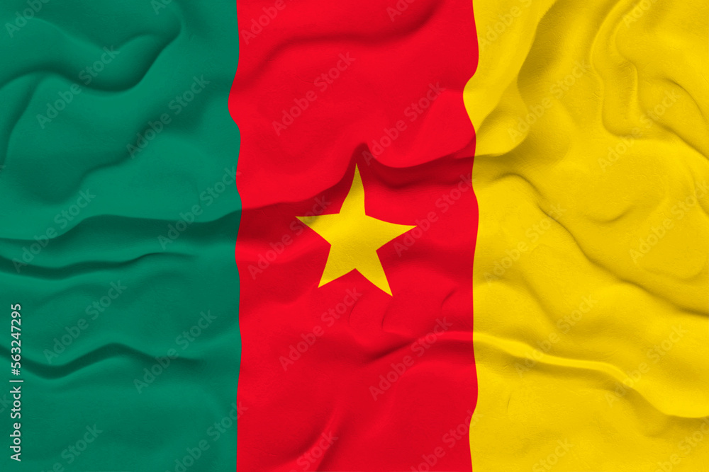 National flag of Cameroon. Background with flag of Cameroon National flag of Cameroon. Background with flag of Cameroon