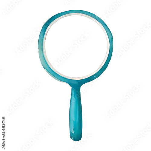 hand mirror digital drawing with watercolor style illustration
