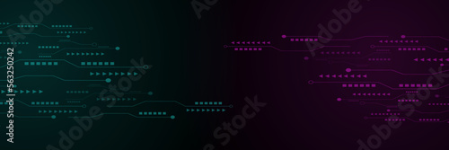 Circuit Board Background. Digital Technology Backdrop. Technological Concept. Electronic Motherboard Illustration. Hi-tech Digital Technology And Engineering. 