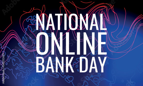 national online bank day. Design suitable for greeting card poster and banner