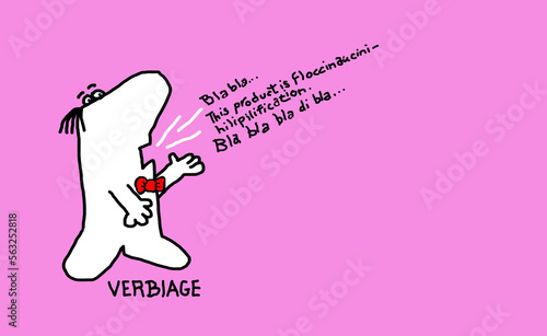 Obraz na płótnie Verbiage - illustration of man talking w salonie
