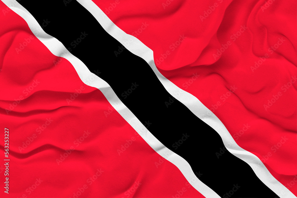 National flag of Trinidad and Tobago. Background with flag of Trinidad and Tobago. National flag of Trinidad and Tobago. Background with flag of Trinidad and Tobago.