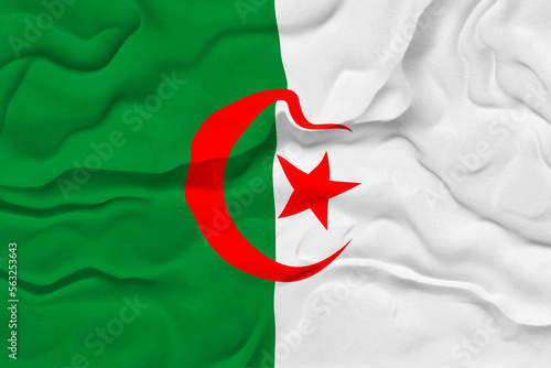 National flag o fАlgeria. Background with flag of Аlgeria.