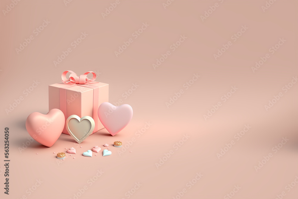 Valentines Background. Generative AI