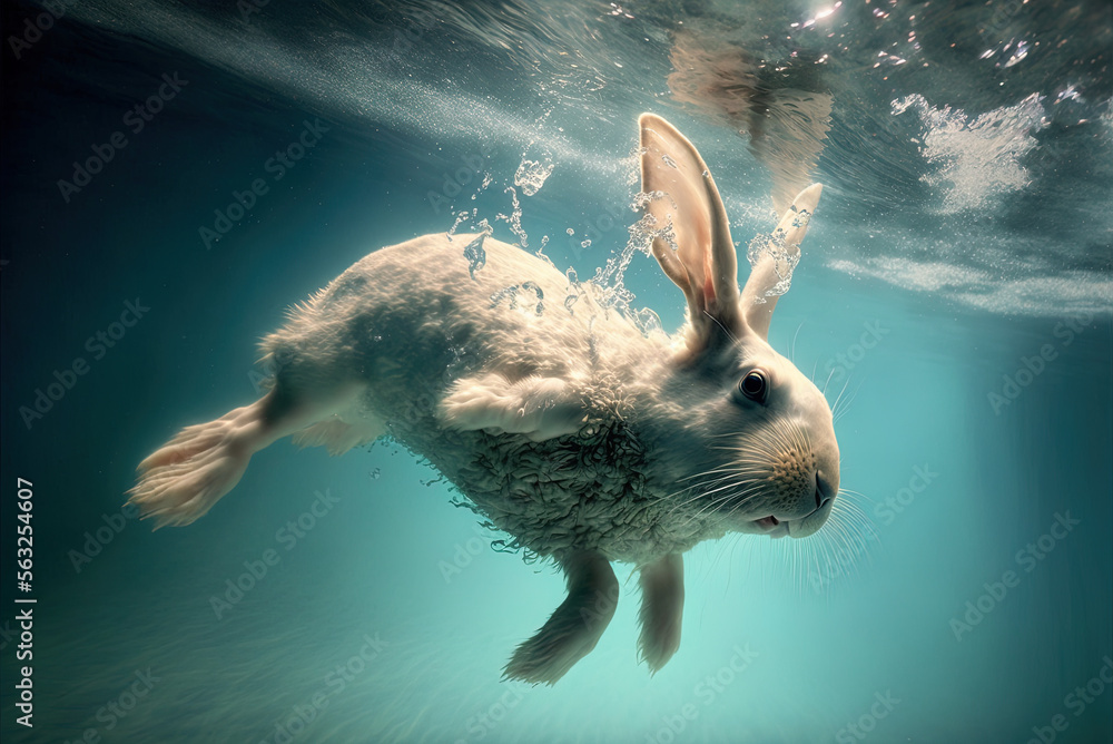 Chinese new year 2023 water rabbit, created with Generative AI