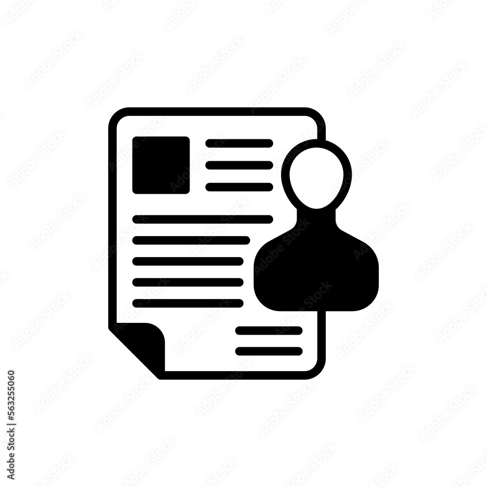 Obraz premium Resume icon in vector. Logotype