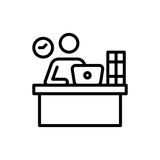 Personal Desk icon in vector. Logotype