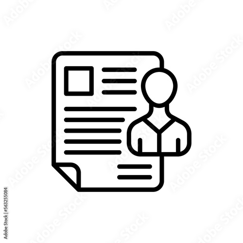 Resume icon in vector. Logotype