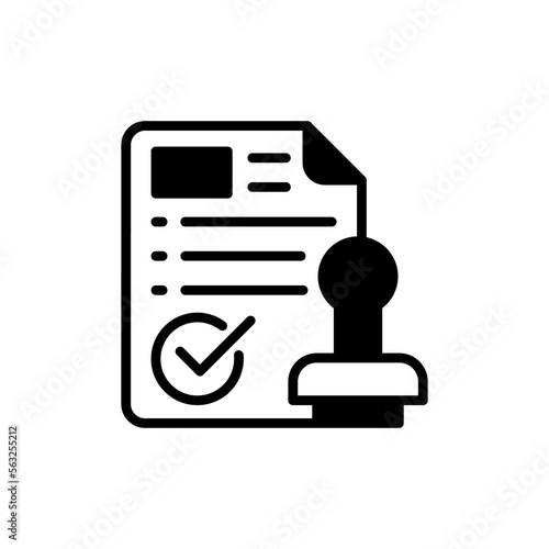 Billede på lærred Validation icon in vector. Logotype