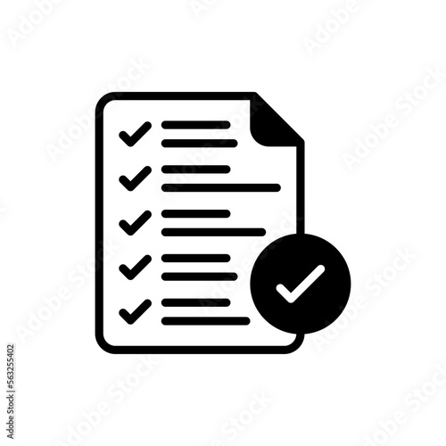 Checklist icon in vector. Logotype