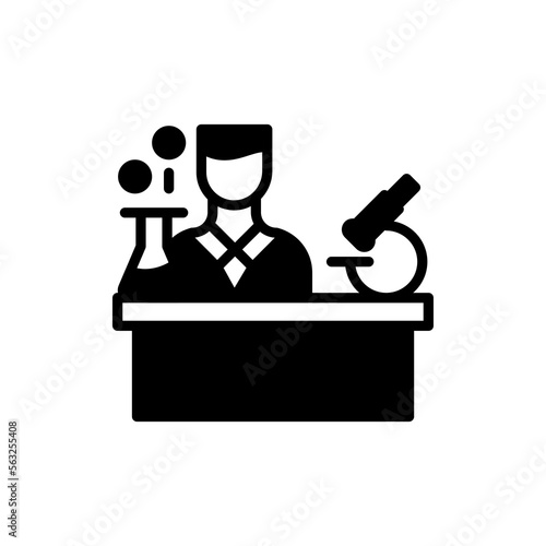 Scientist icon in vector. Logotype