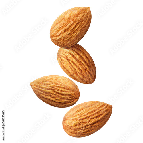 Papier peint Flying delicious almonds cut out