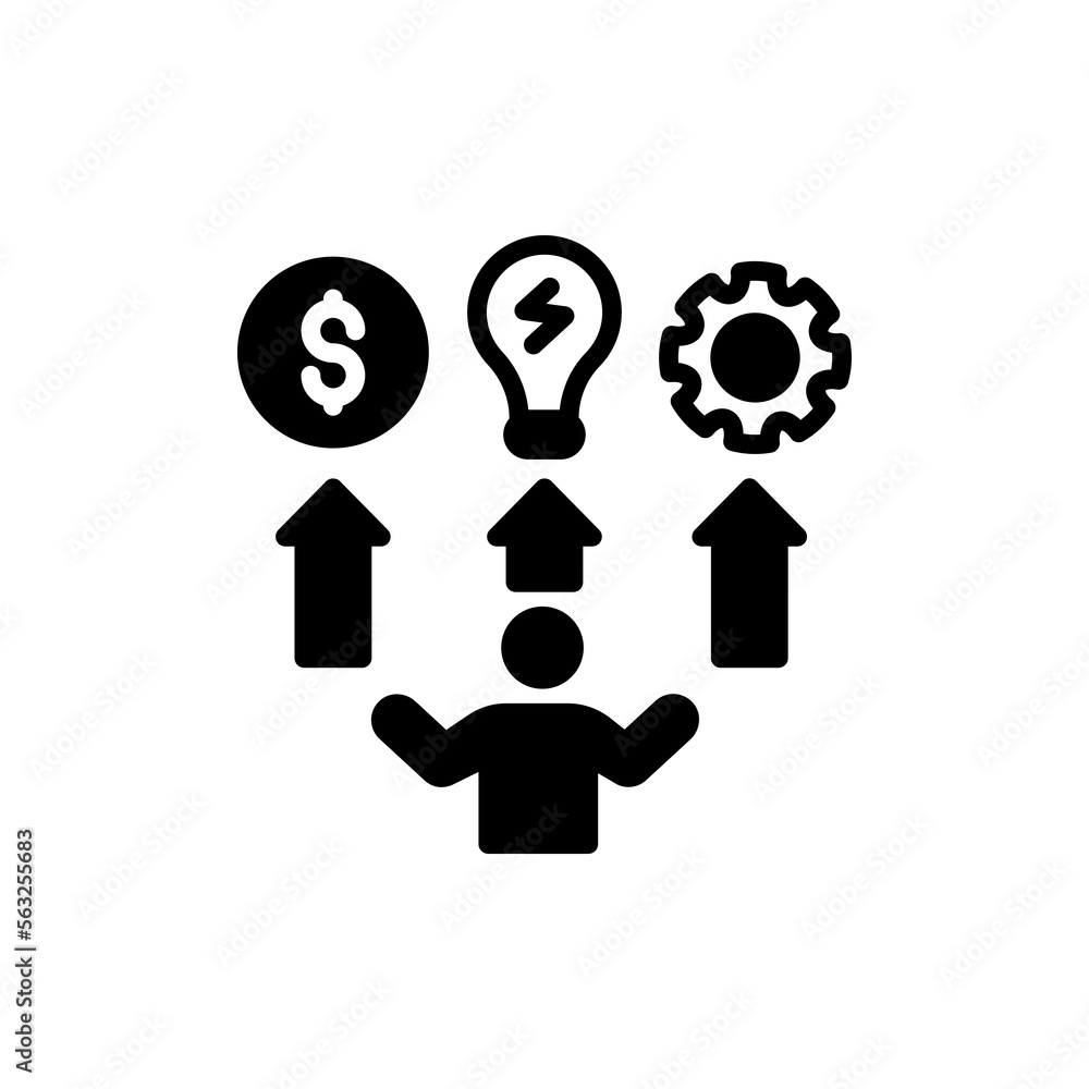 Fototapeta premium Entrepreneurial icon in vector. Logotype