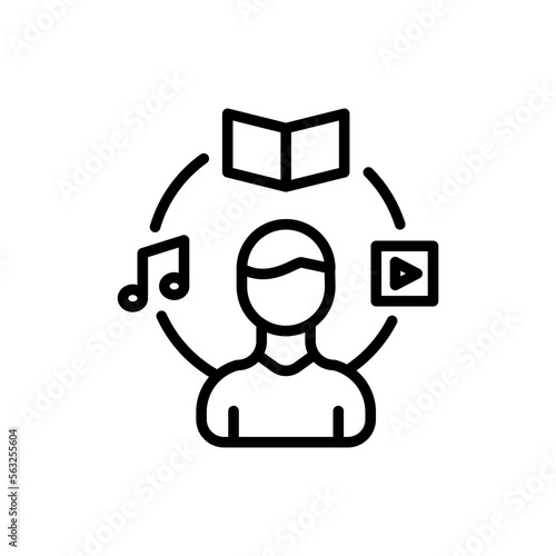 Hobbies icon in vector. Logotype