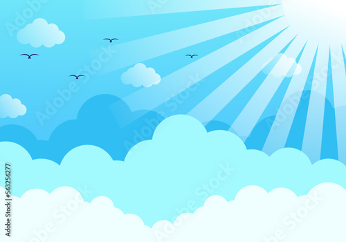 sky with clouds background vector