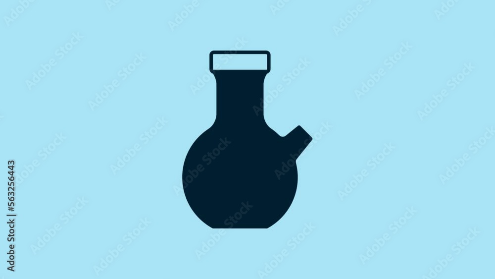 Blue Test tube and flask chemical laboratory test icon isolated on blue background. Laboratory glassware sign. 4K Video motion graphic animation Blue Test tube and flask chemical laboratory test icon isolated on blue background. Laboratory glassware sign. 4K Video motion graphic animation