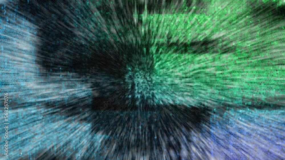 Abstract futuristic burst texture motion graphic background.