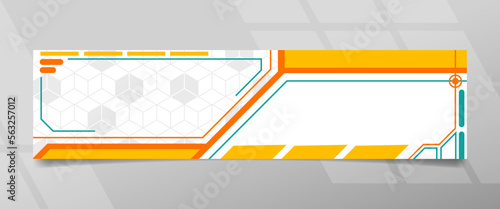 Futuristic Yellow Banner Design