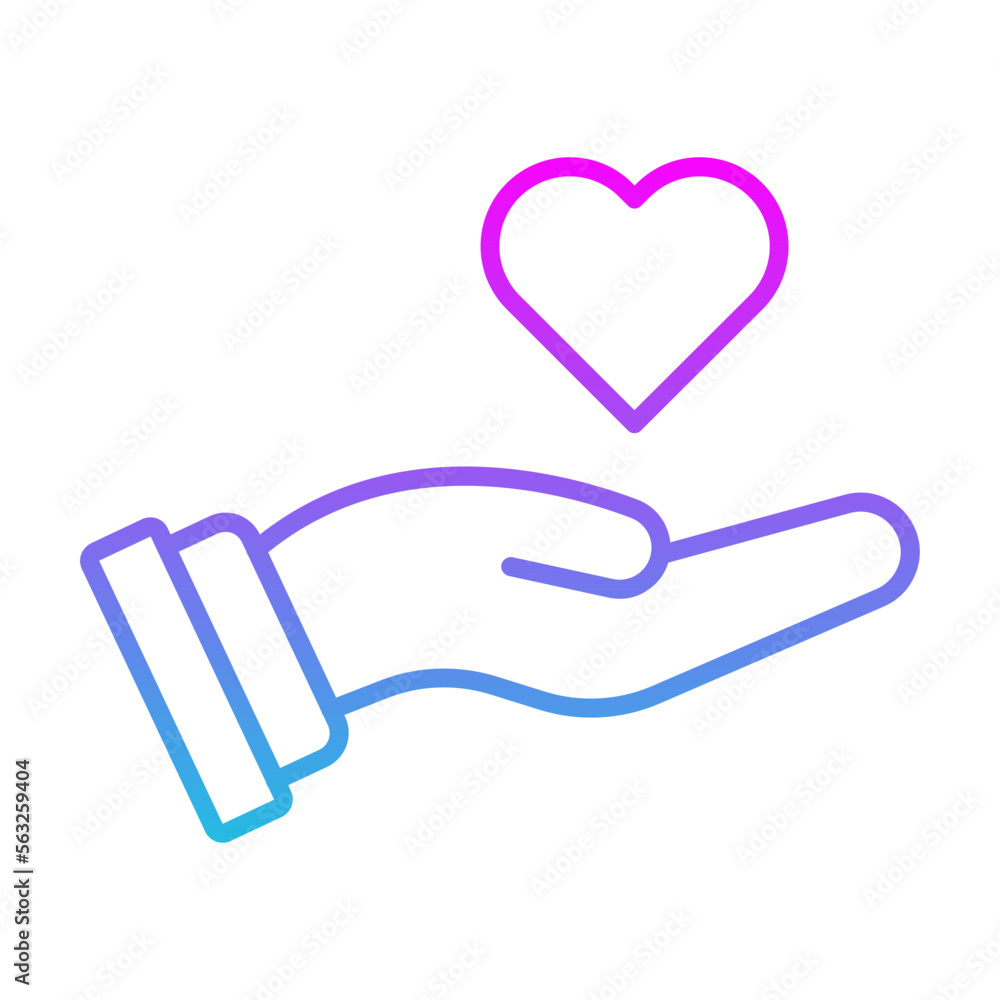 Hand With Heart Icon Hand With Heart Icon