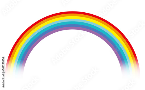 Vector Colorful Rainbow Illustration Isolated On A White Background. 