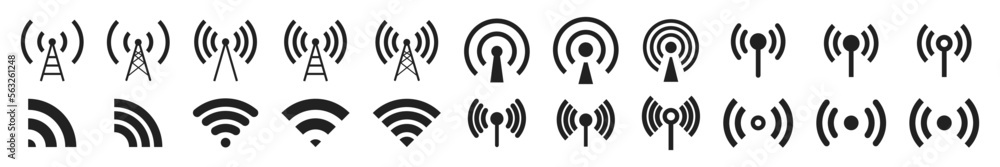 Wifi icon set. Wireless symbol collection. Internet sign. Wifi signal icons. EPS 10. Wifi icon set. Wireless symbol collection. Internet sign. Wifi signal icons. EPS 10.