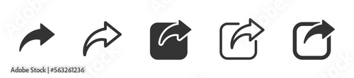 Set of share icon. Share arrow symbol collection. Vector illustration.
