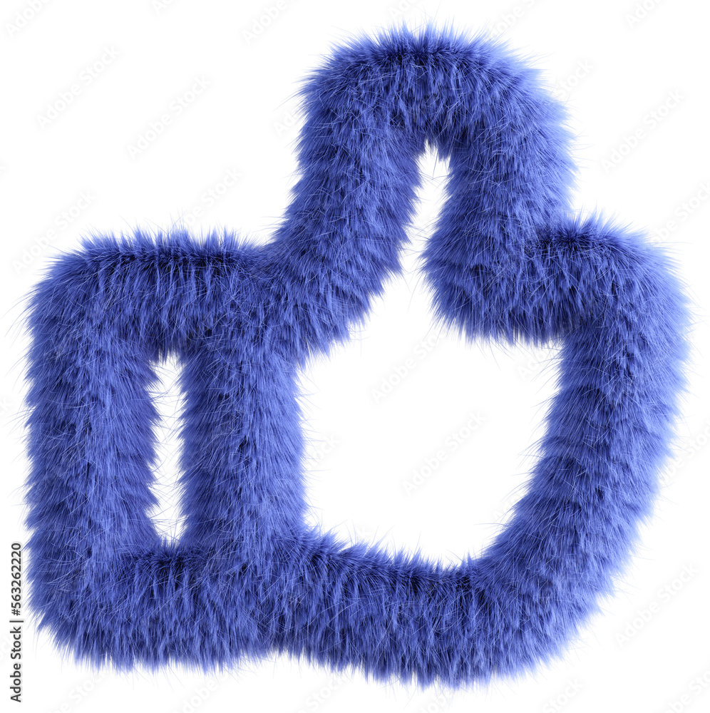 Blue fluffy 3D like icon Blue fluffy 3D like icon