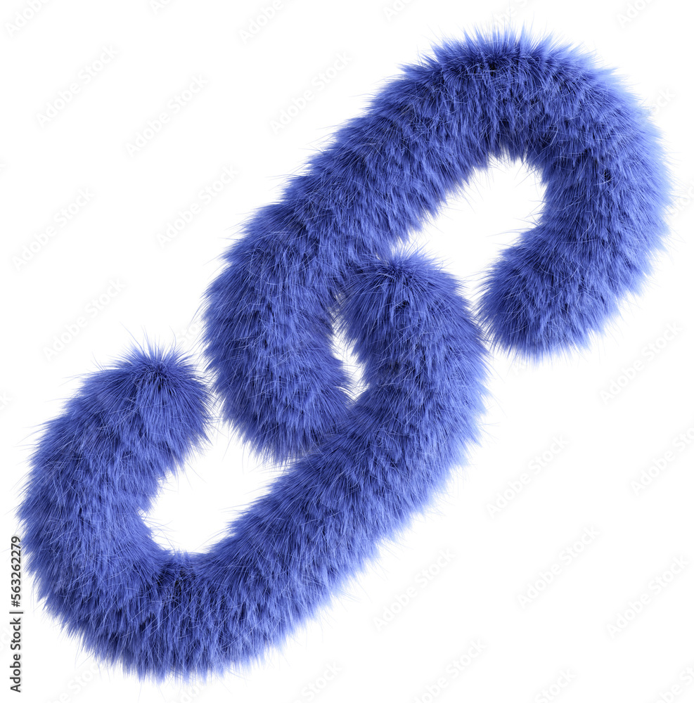 Blue fluffy 3D link icon Blue fluffy 3D link icon